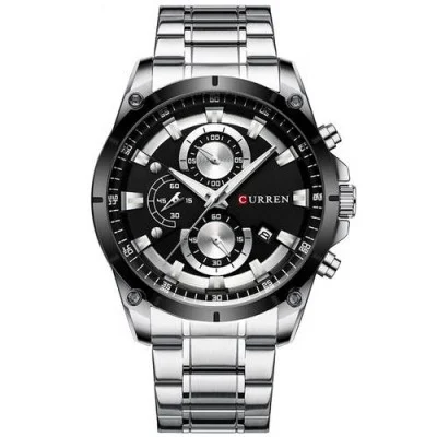 Чоловічий годинник Curren 8360 Silver-Black