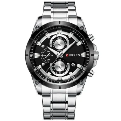 Чоловічий годинник Curren 8360 Silver-Black