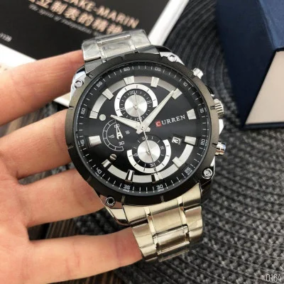 Чоловічий годинник Curren 8360 Silver-Black