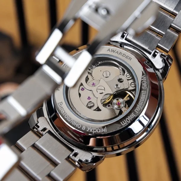 Мужские часы Awarder 022 Automatic Не Забуду Дім Silver-Black Steel фото 9