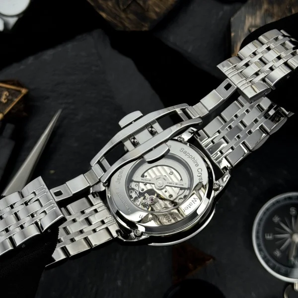 Чоловічий годинник Awarder 043-1 Де би не був Silver-Black Steel Miyota фото 10