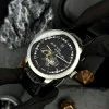 Мужские часы Awarder 043-1 Де би не був Silver-Black Leather Miyota фото 7