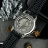 Мужские часы Awarder 043-1 Де би не був Silver-Black Leather Miyota фото 11