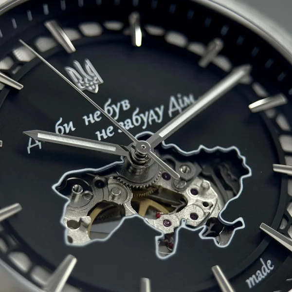 Мужские часы Awarder 043-1 Де би не був Silver-Black Leather Miyota фото 9
