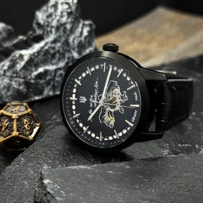 Чоловічий годинник Awarder 043-1 Де би не був All Black Leather Miyota