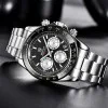 Чоловічий годинник Benyar BY-5169 Silver-Black-White фото 7