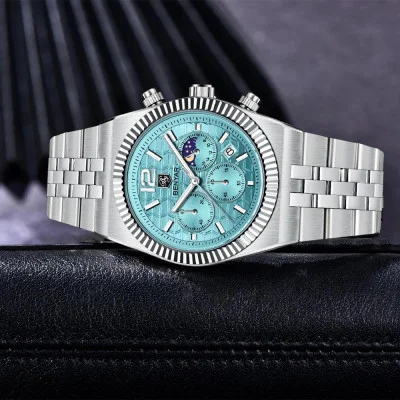 Чоловічий годинник Benyar BY-5225 Silver-Blue