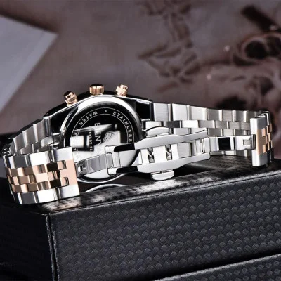 Мужские часы Benyar BY-5225 Silver-Rose Gold-Black