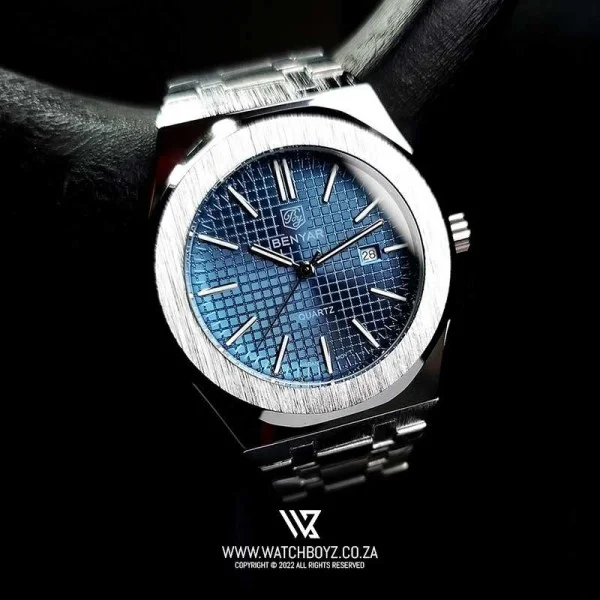 Чоловічий годинник Benyar BY-5156 Silver-Blue фото 4