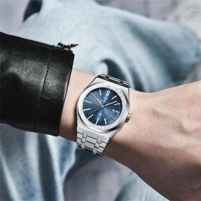 Чоловічий годинник Benyar BY-5156 Silver-Blue
