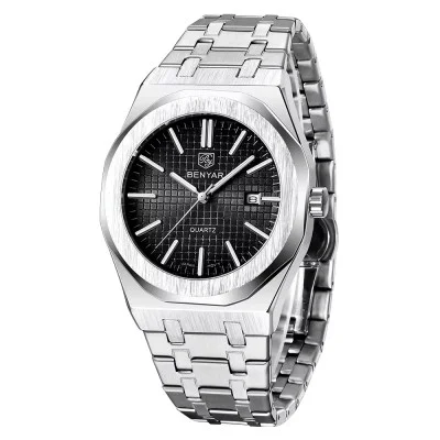 Мужские часы Benyar BY-5156 Silver-Black