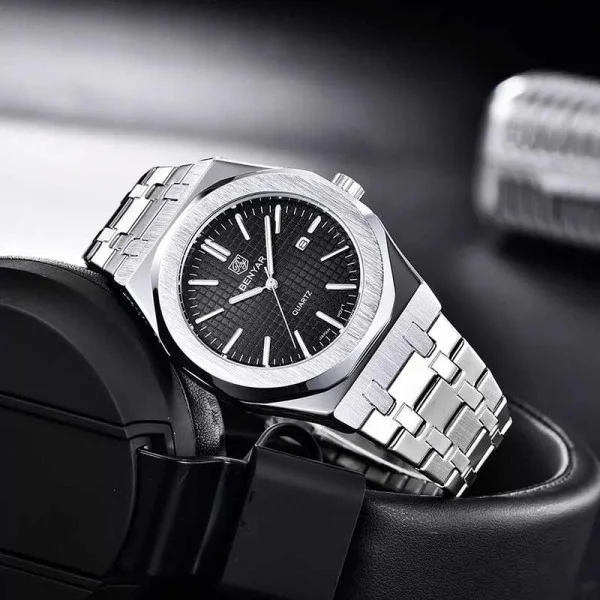Чоловічий годинник Benyar BY-5156 Silver-Black фото 3