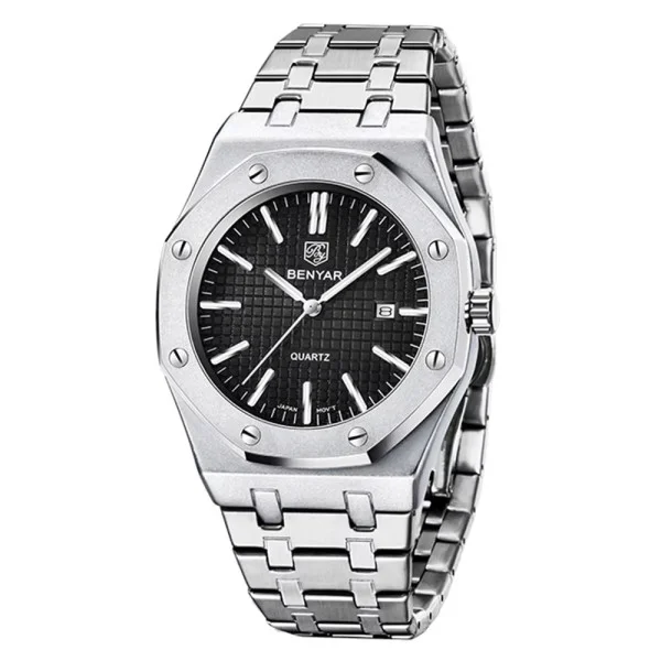 Чоловічий годинник Benyar BY-5156 Silver-Black фото 1