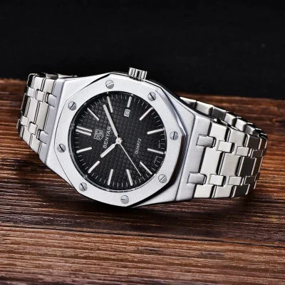 Чоловічий годинник Benyar BY-5156 Silver-Black