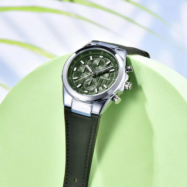 Мужские часы Benyar BY-5206 Silver-Green фото 7