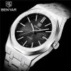 Чоловічий годинник Benyar BY-5219 Silver-Black фото 8