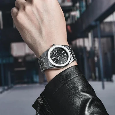Чоловічий годинник Benyar BY-5219 Silver-Black