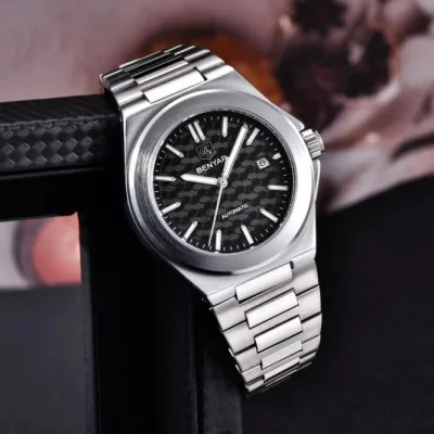 Чоловічий годинник Benyar BY-5219 Silver-Black