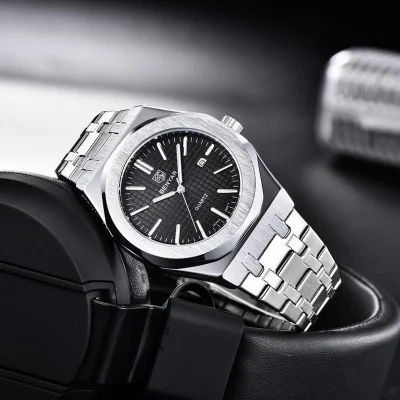Чоловічий годинник Benyar BY-5219 Silver-Black