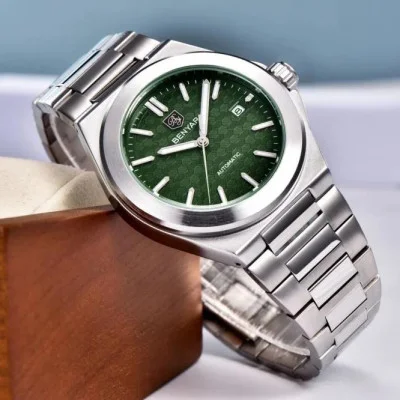 Чоловічий годинник Benyar BY-5219 Silver-Green