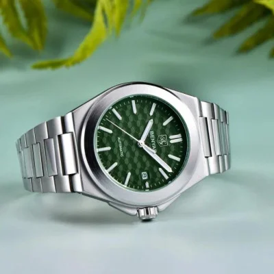 Чоловічий годинник Benyar BY-5219 Silver-Green