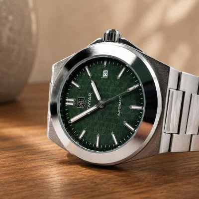 Чоловічий годинник Benyar BY-5219 Silver-Green