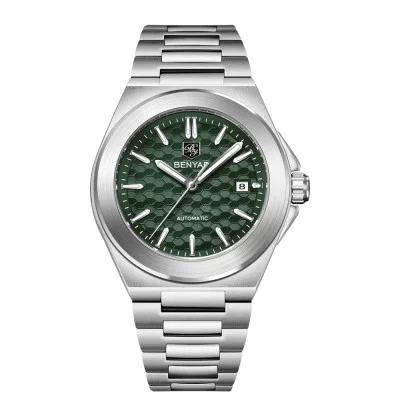 Чоловічий годинник Benyar BY-5219 Silver-Green