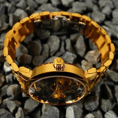 Чоловічий годинник Awarder 048 Не Забуду Дім Gold-Black Steel
