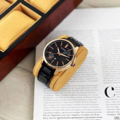 Мужские часы Curren 8366 Black-Gold