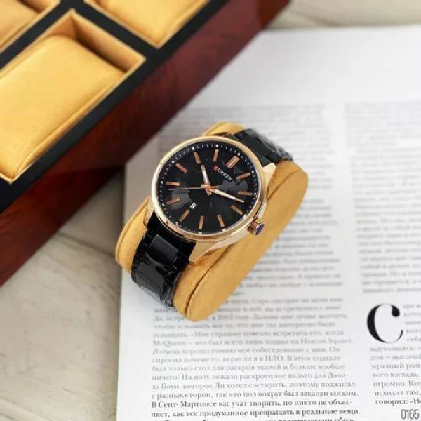 Мужские часы Curren 8366 Black-Gold фото 7