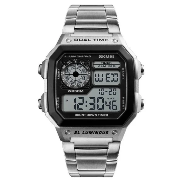 Чоловічий годинник Skmei 1335SI Silver фото 1