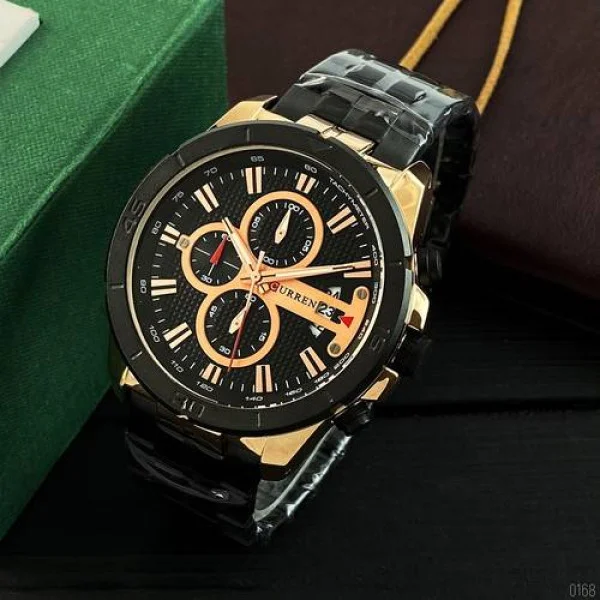 Чоловічий годинник Curren 8337 Black-Cuprum фото 6