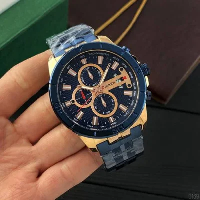 Чоловічий годинник Curren 8337 Blue-Cuprum