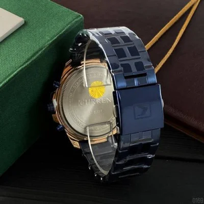 Чоловічий годинник Curren 8337 Blue-Cuprum