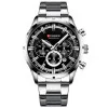 Чоловічий годинник Curren 8355 Silver-Black фото 2