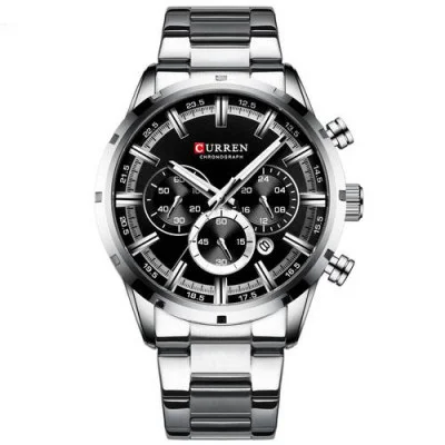 Чоловічий годинник Curren 8355 Silver-Black