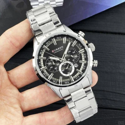 Чоловічий годинник Curren 8355 Silver-Black