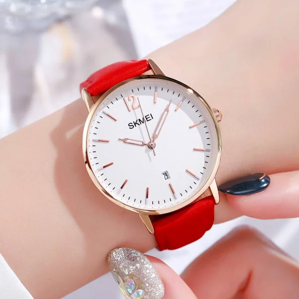 Жіночий годинник Skmei 1724RGRD Rose Gold-Red фото 4