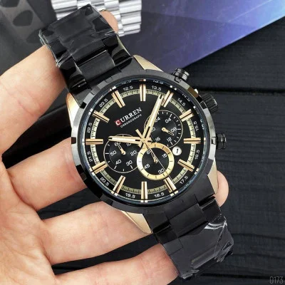 Чоловічий годинник Curren 8355 Black -Cuprum