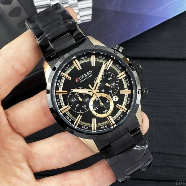 Чоловічий годинник Curren 8355 Black -Cuprum фото 4
