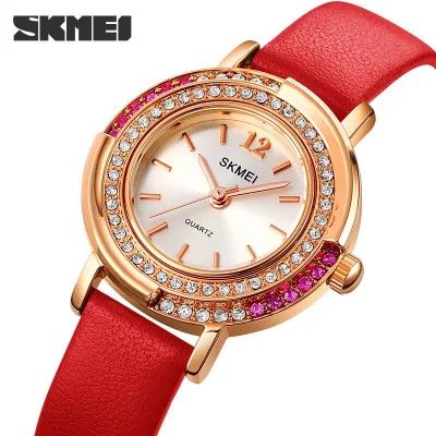 Жіночий годинник Skmei 1855RGRD Rose Gold-Red