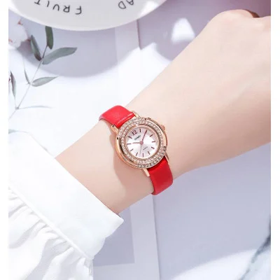 Жіночий годинник Skmei 1855RGRD Rose Gold-Red