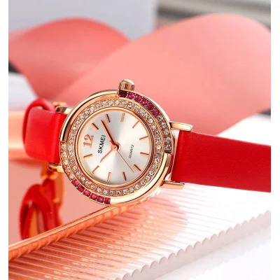 Жіночий годинник Skmei 1855RGRD Rose Gold-Red