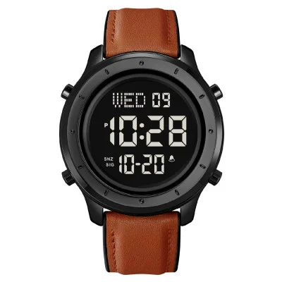 Чоловічий годинник Skmei 1864LBNBK Brown-Black Leather