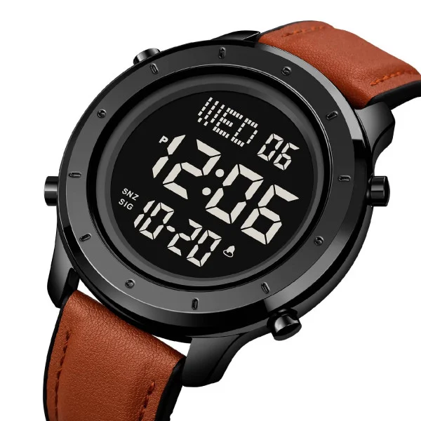 Чоловічий годинник Skmei 1864LBNBK Brown-Black Leather фото 3