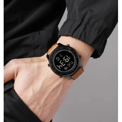 Чоловічий годинник Skmei 1864LBNBK Brown-Black Leather