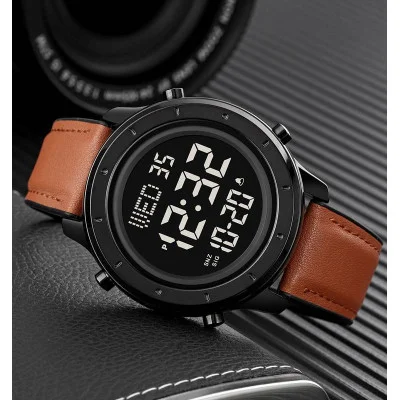 Чоловічий годинник Skmei 1864LBNBK Brown-Black Leather