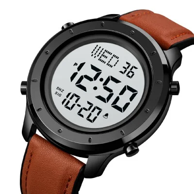 Skmei 1864LBNWT Brown-White Leather