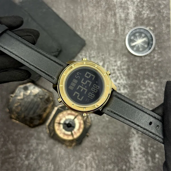Мужские часы Skmei 1864LGDBK Gold-Black Leather фото 7