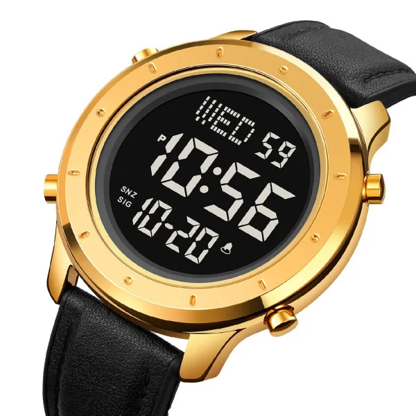 Мужские часы Skmei 1864LGDBK Gold-Black Leather фото 4